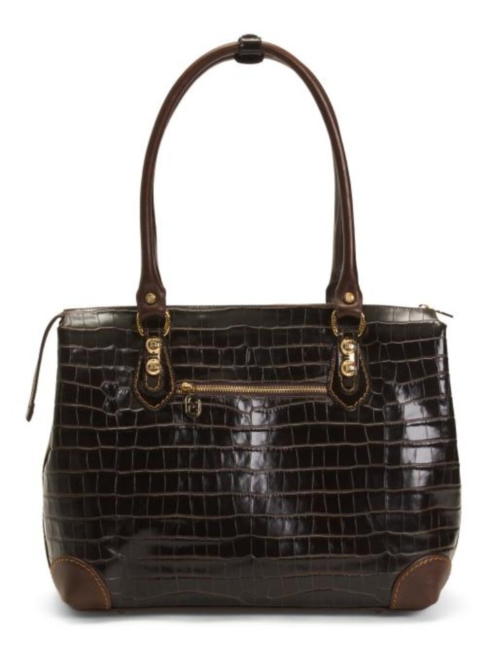 MARINO ORLANDI Made In Italy Leather Crocodile Tote